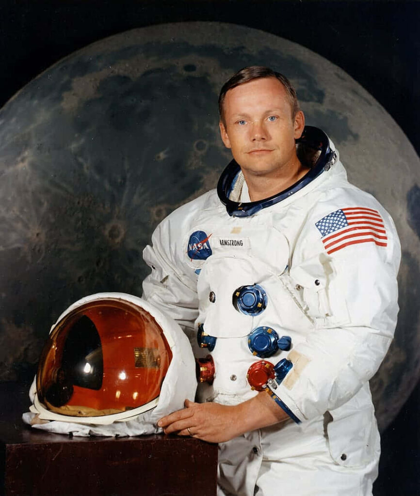 Neil Armstrong in Apollo Spacesuit: Historic Moon Landing Wallpaper