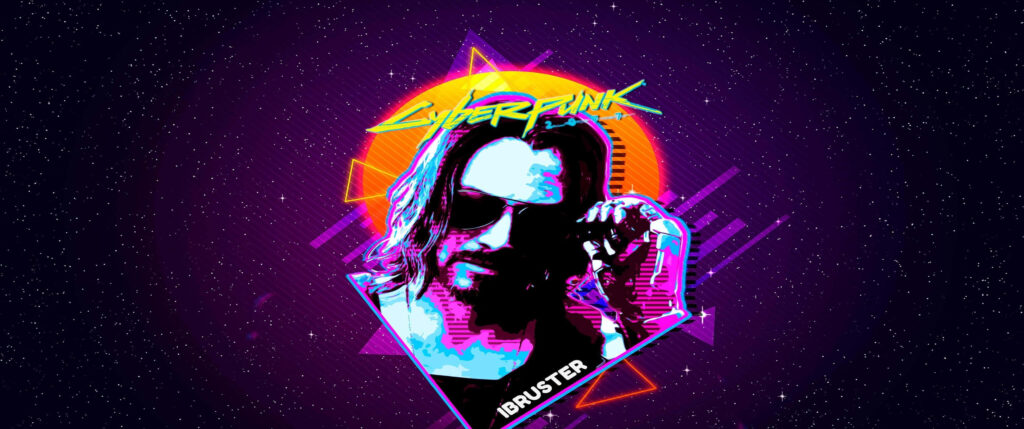 Neon-infused Cityscape: Johnny Silverhand Ignites Cyberpunk 2077's Virtual World Wallpaper