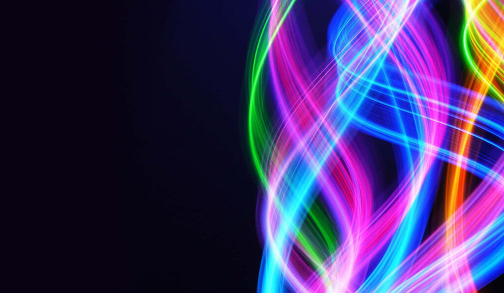 Vibrant Neon Abstract Wallpaper: Fluid Designs in Bold Colors