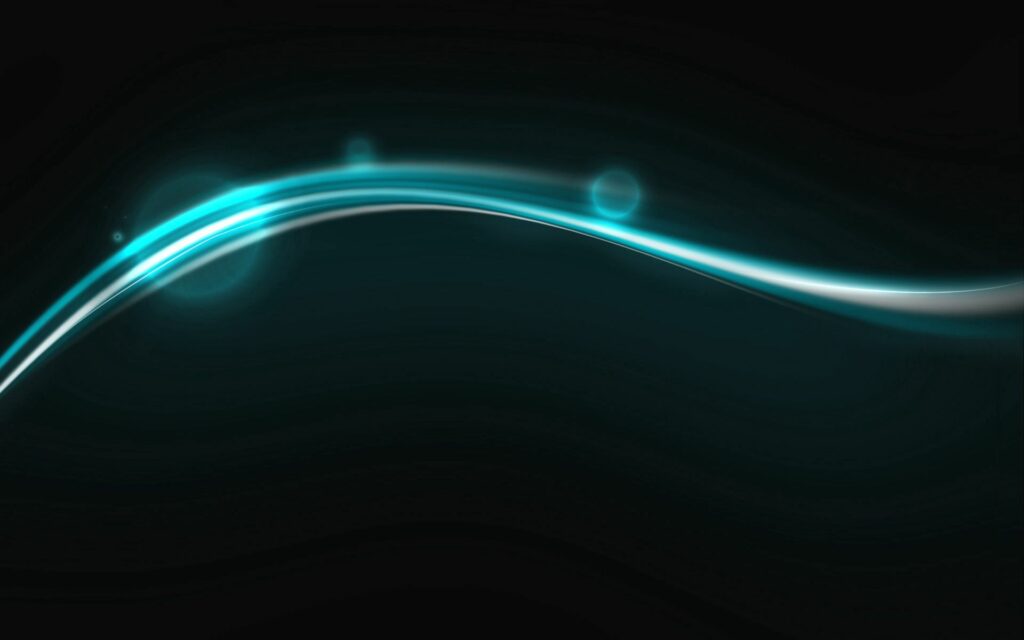 Neon Blue Teal Wave Wallpaper on Dark Background - 1920x1200