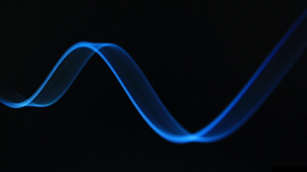 Neon Waves: A Dark and Light Journey in Blue – Abstract Digital Art for 4K Wallpaper