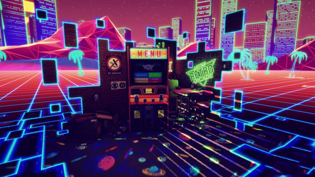 Neon Nostalgia: A Glowing Tribute to 80s Arcade and Synthwave Culture Wallpaper