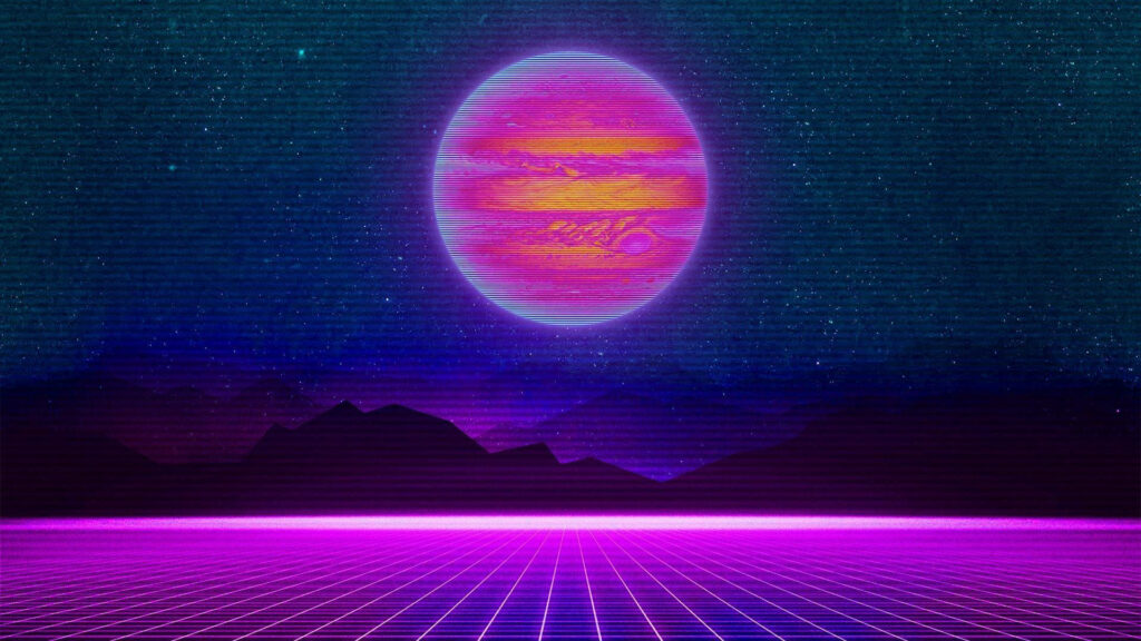Aesthetic Bliss: Synthwave Dreamscape Unleashed in Shades of Pink and Blue Wallpaper