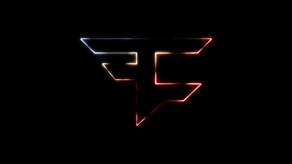 Faze Clan Logo Neon Wallpaper: Dynamic Dark Background Design