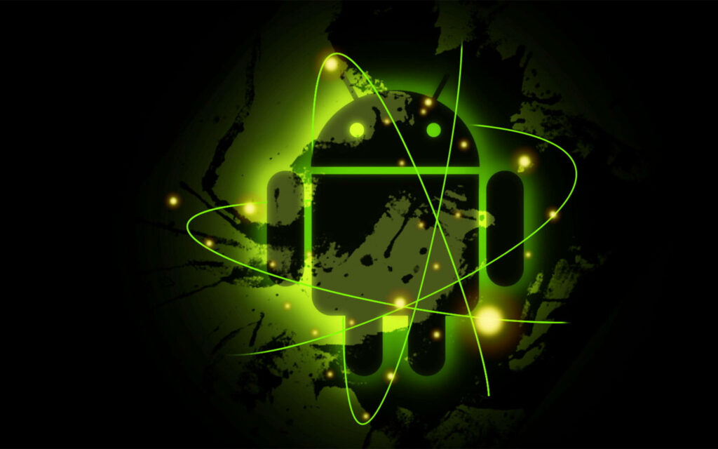 Electric Elegance: Enchanting Android Spiral Glows Amidst the Night Wallpaper