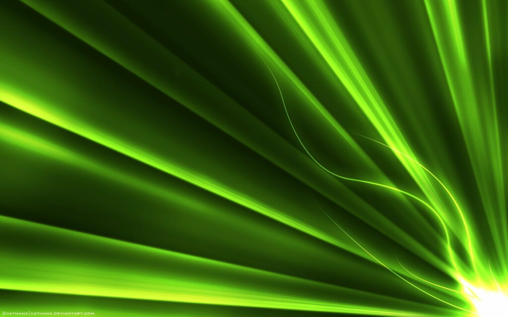Neon Green Rays: A Creative Line of HD Wallpaper Background Photo