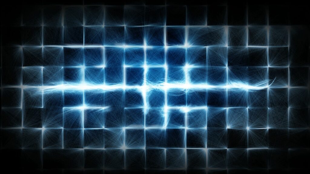 Captivating Neon Grid Wallpaper - Abstract Design 1920x1080