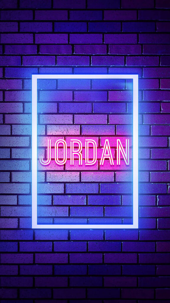 Glowing Tribute: A Vibrant Purple Masterpiece Showcasing Michael Jordan's Iconic Legacy Wallpaper