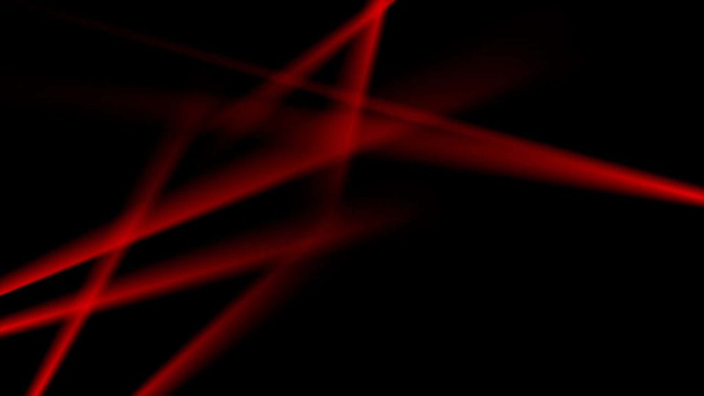 Minimalist digital wallpaper with vibrant neon red beams on deep black background high contrast
