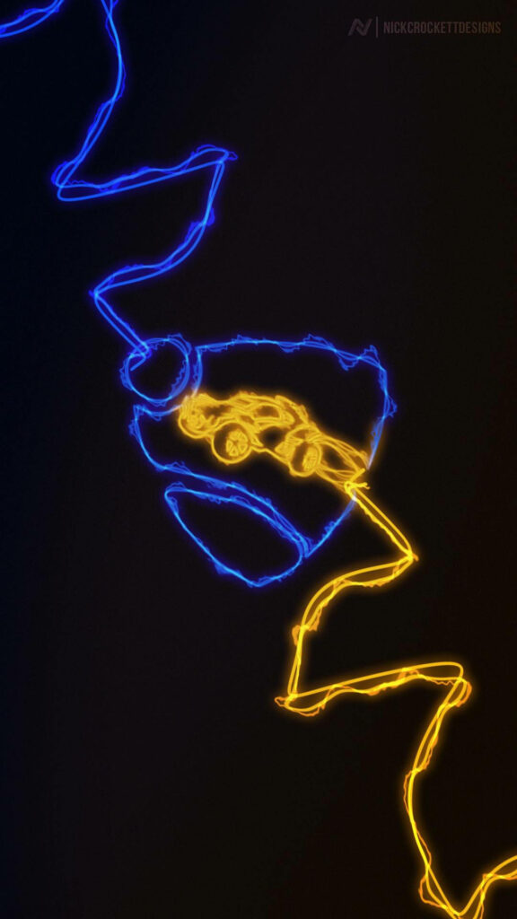 Intense Speed: Clash of Neon Spirits in Rocket League iPhone Background Wallpaper