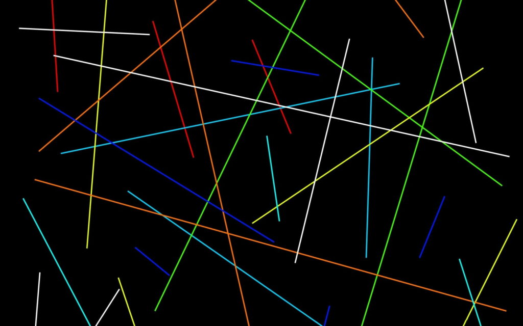 Dazzling Neon Symphony: Vibrant Multicolored Lines Illuminate the Abyss Wallpaper