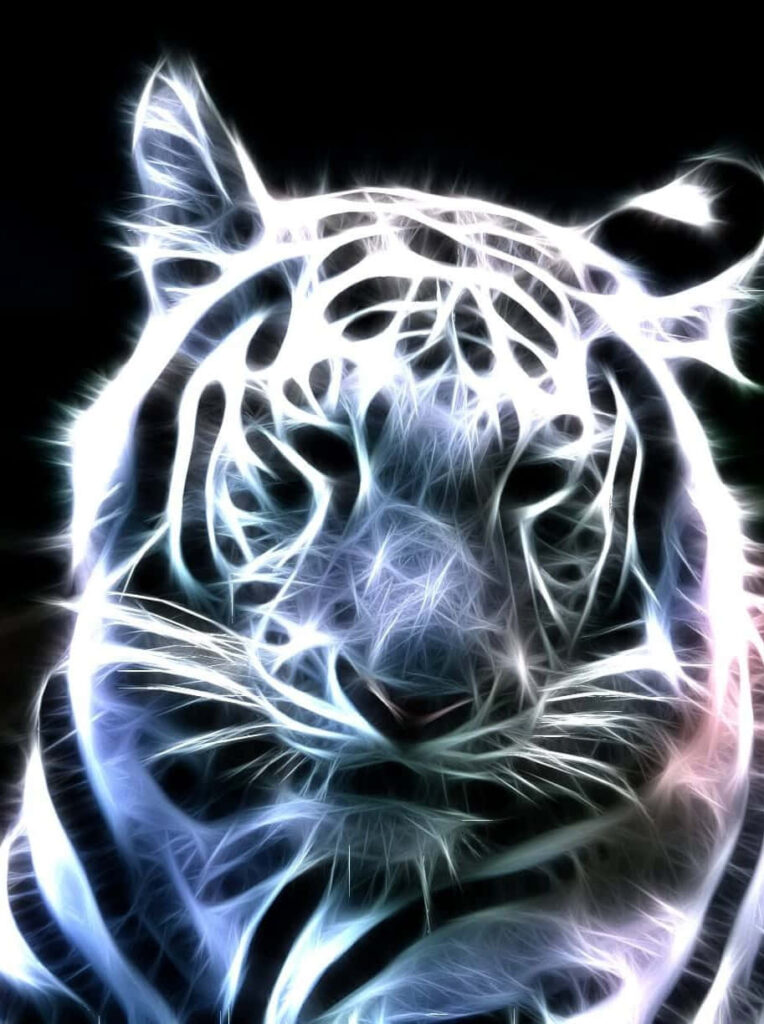Neon Tiger Wallpaper: Dazzling Design for a Tech-Inspired Background
