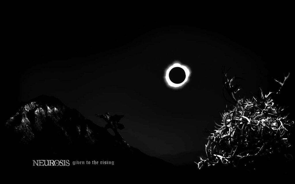 Neurosis - Dark Surrealistic Wallpaper: Eclipse Landscape & Branches