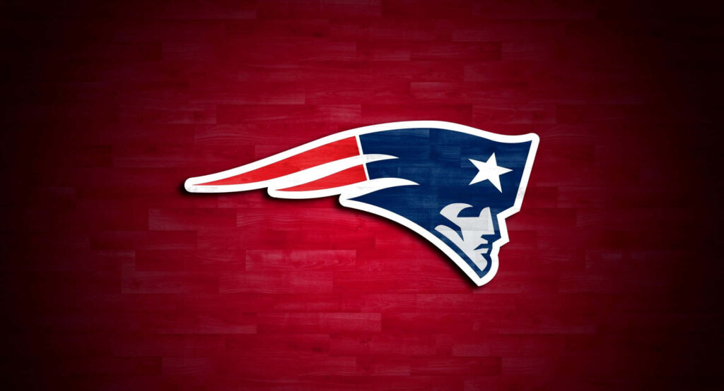 Vibrant Red Wallpaper with Iconic New England Patriots Logo