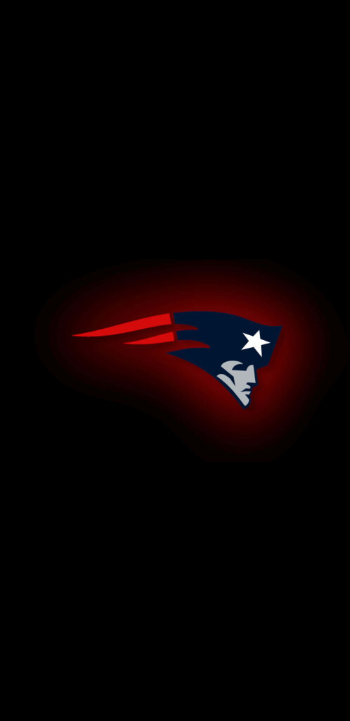 New England Patriots Logo Wallpaper with Black Background & Red Glow