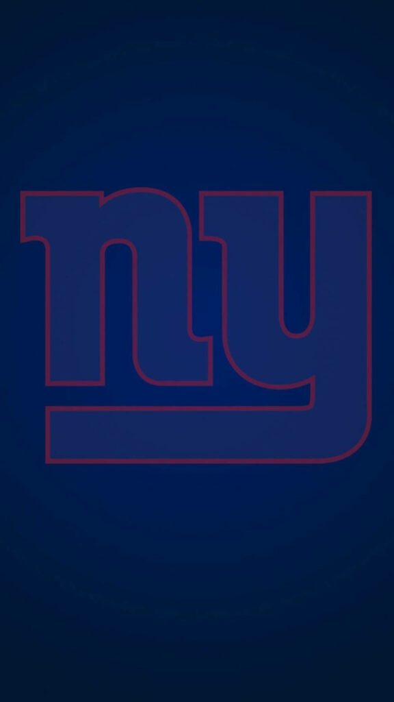 New York Giants Logo Wallpaper: Bold Blue & Red Background Design