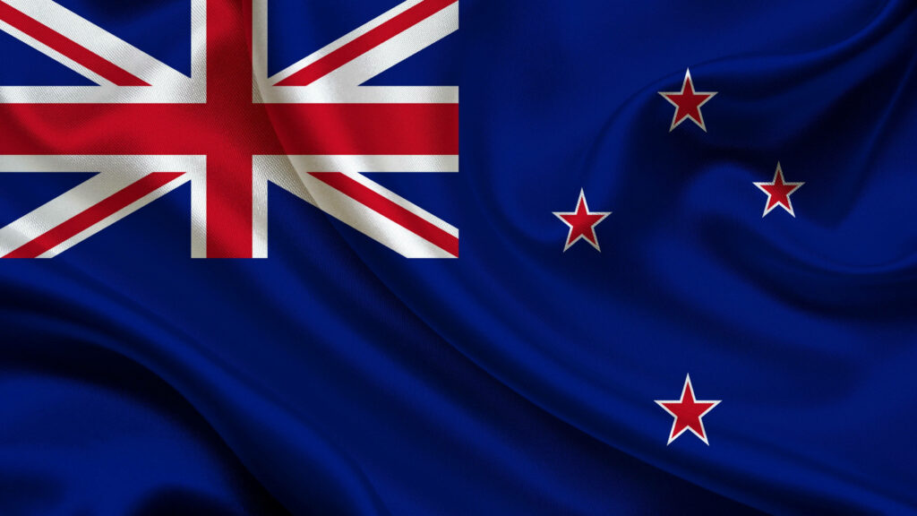 New Zealand Flag Wallpaper: Iconic Blue Field & Southern Cross Design