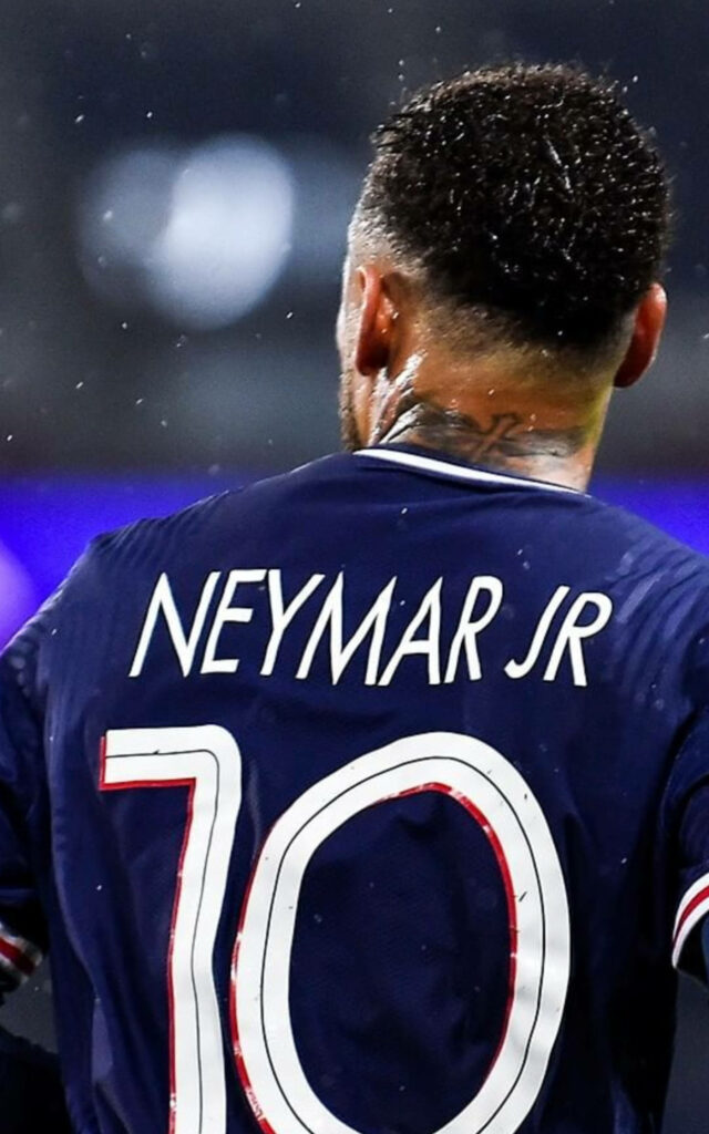 The Quintessential Neymar Jr: Sporting Jersey Number 10 in a Striking Frame Wallpaper