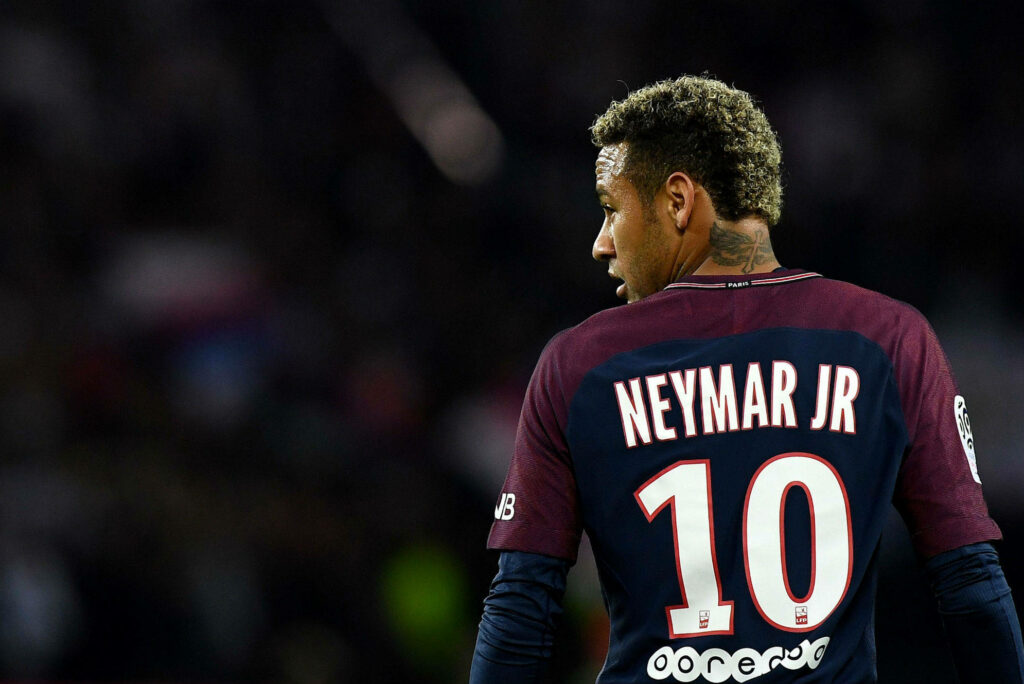 Neymar Jr Embracing the Iconic Number 10: Capturing His Legendary Status with a Striking Back Shot Wallpaper