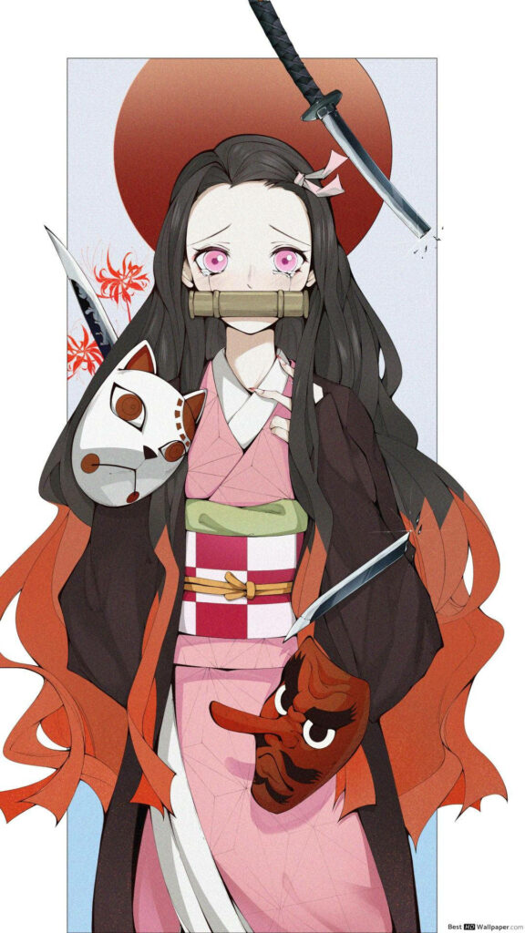 Nezuko Kamado Wallpaper: Fierce & Adorable Demon Slayer Background