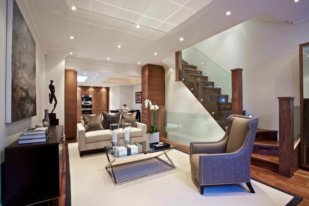 The Elegance of a Tastefully Adorned Sitting Room: Captivating HD Wallpaper
