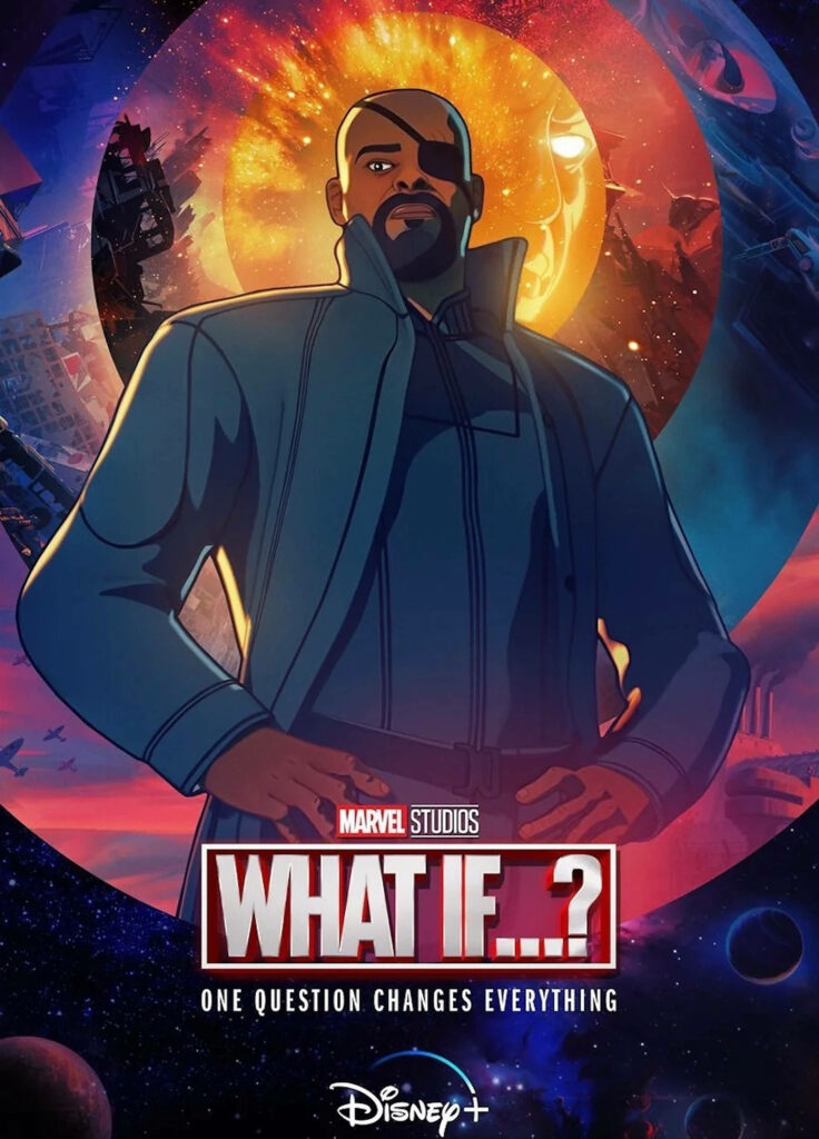 Nick Fury: Confident Multiverse Strategist - Marvel *What If...?* Wallpaper