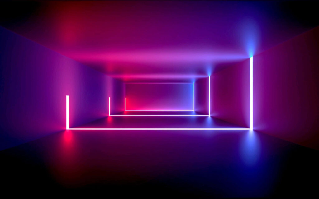 Vibrant Neon Lights: Dynamic and Striking Abstract Wallpaper