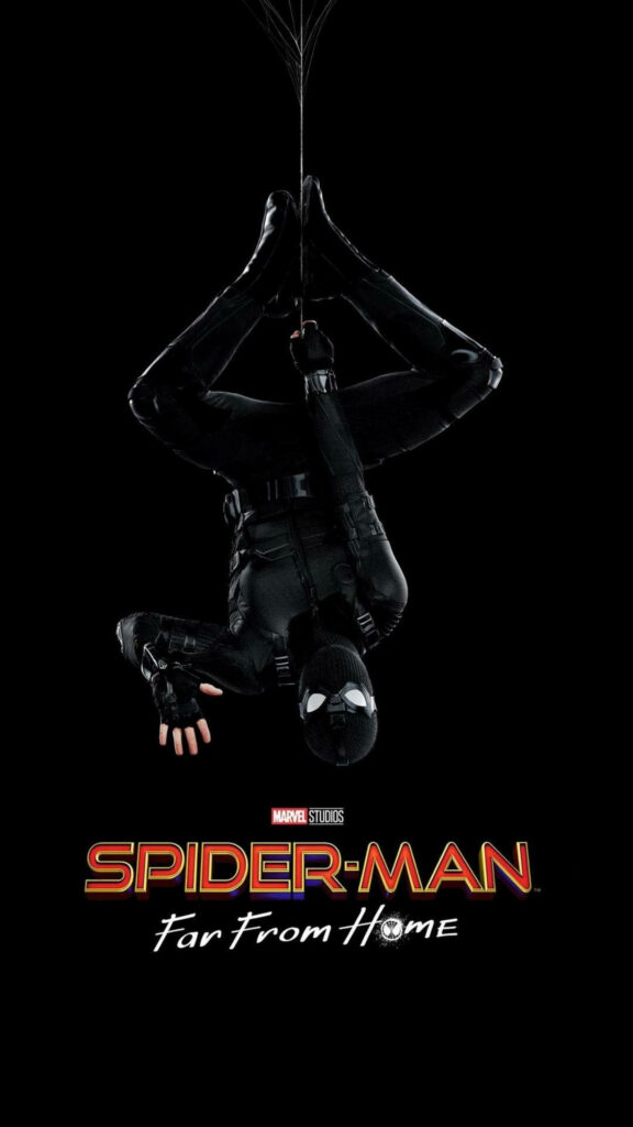 Upside-down Delight: Night Monkey Swinging from the Spider-Man Far From Home Universe Wallpaper