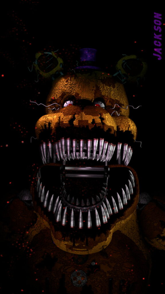 Nightmare Fredbear Takes Center Stage: Epic HD Wallpaper for Your Phone