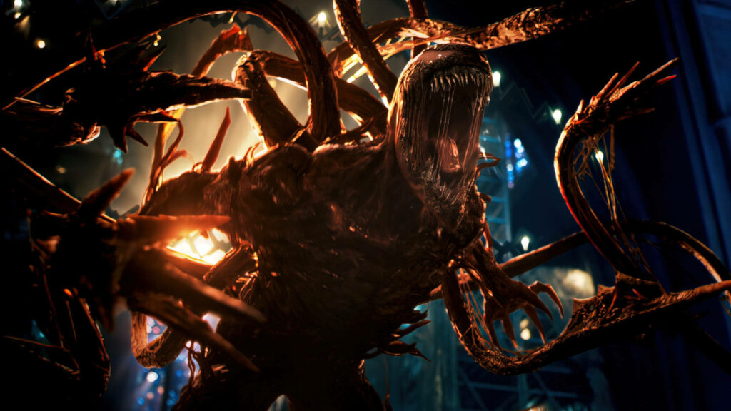 Nightmare Unleashed: Carnage's Wrath Engulfs the Urban Landscape Wallpaper