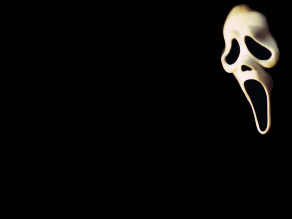The Chilling Stare of Scream Ghostface: A Sinister Encounter Wallpaper