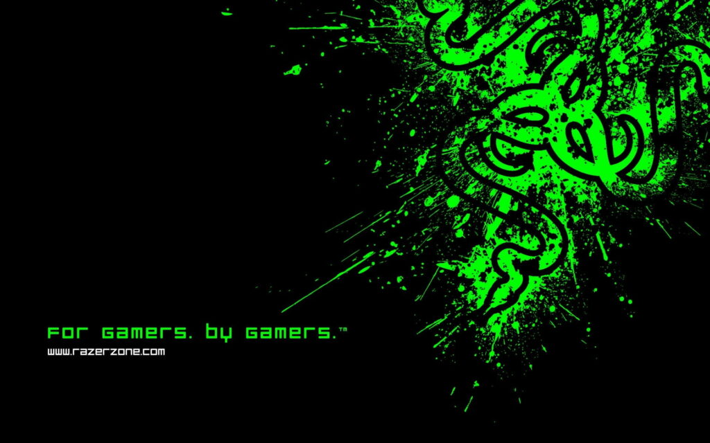 Green Illumination: A Nighttime Gaming Experience with Razer PC Wallpaper