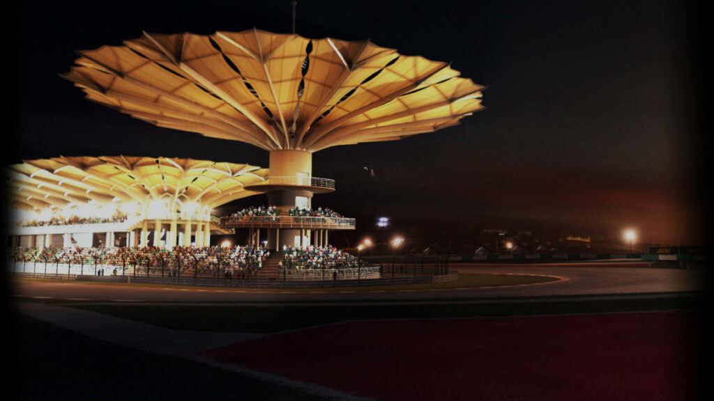 Midnight Mayhem: Nighttime Race Track Thrills in Grid Autosport! Wallpaper