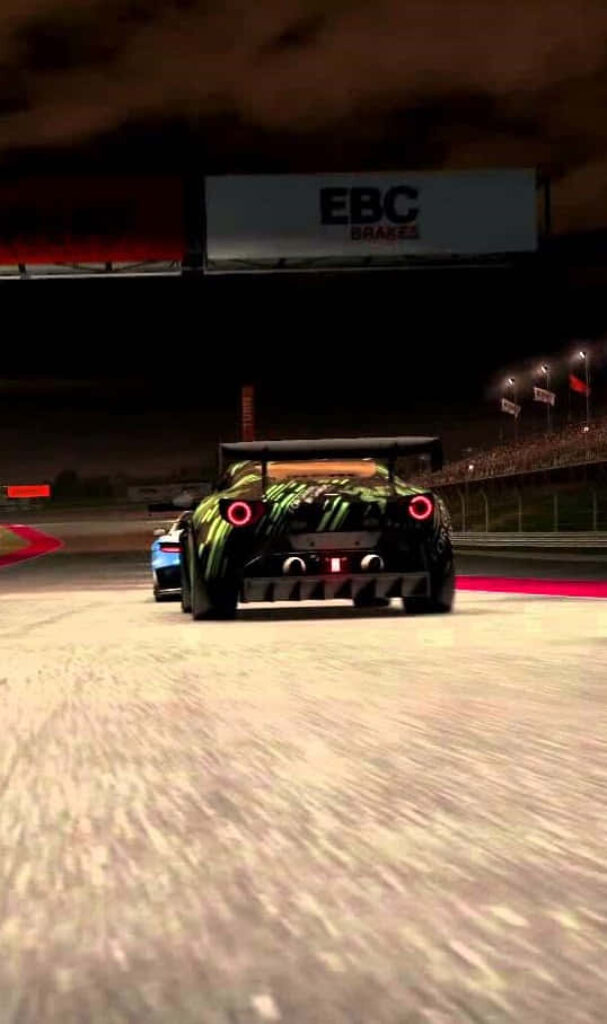 Grid Autosport Racing Game: High-Speed Cars on Blurred Track Wallpaper