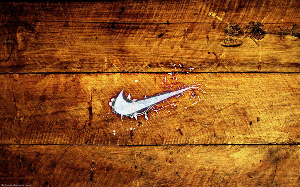 Nike's Baseball Logo Hits Homeplate with Woodland Swagger - Captivating Baseball Background Shot Wallpaper