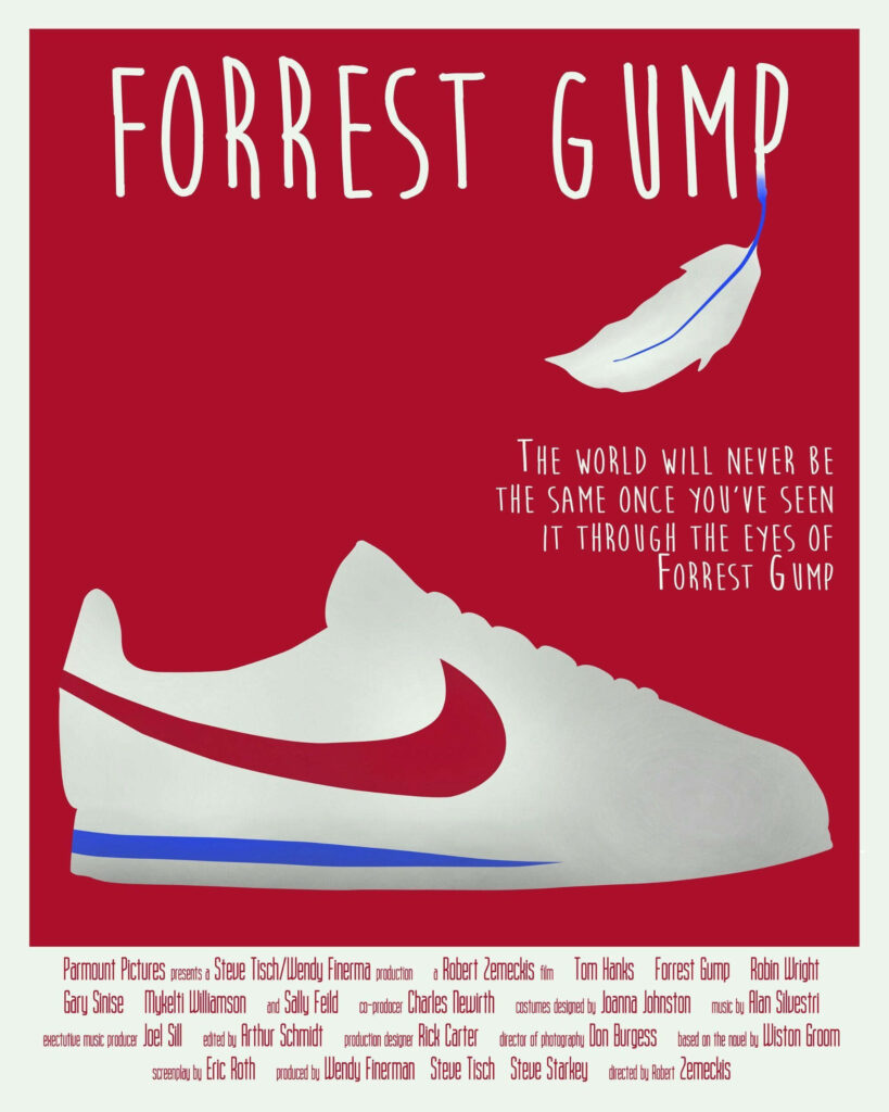 Nike Cortez Forrest Gump Wallpaper: Minimalist Design & Symbolism