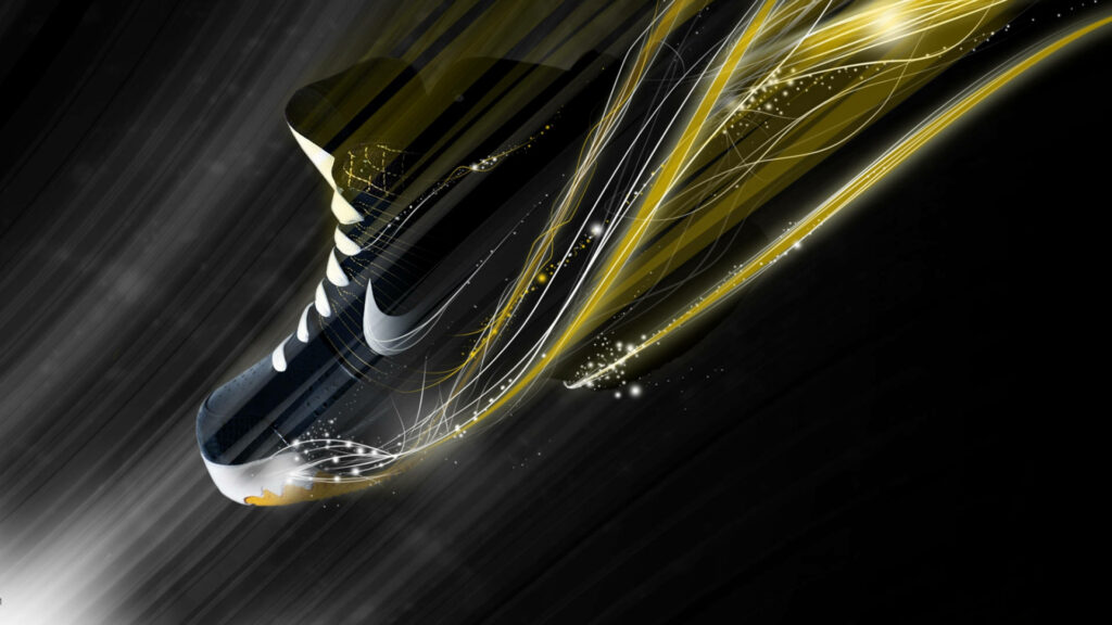 Nike's Shooting Star: A Striking iPhone Background with a Falling Nike Shoe Wallpaper