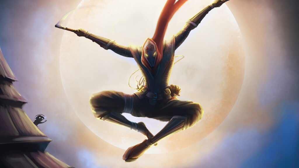 Ninja Art Warrior: A 4K Wallpaper Background Photo Fueled with Power!