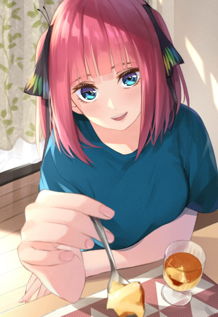 Nino Nakano Pudding Wallpaper - Cozy Anime Art Background