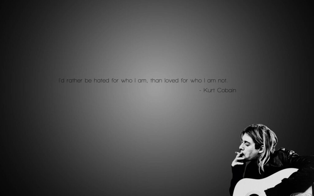 Embrace Your Authenticity: Kurt Cobain's Call for Individuality Wallpaper