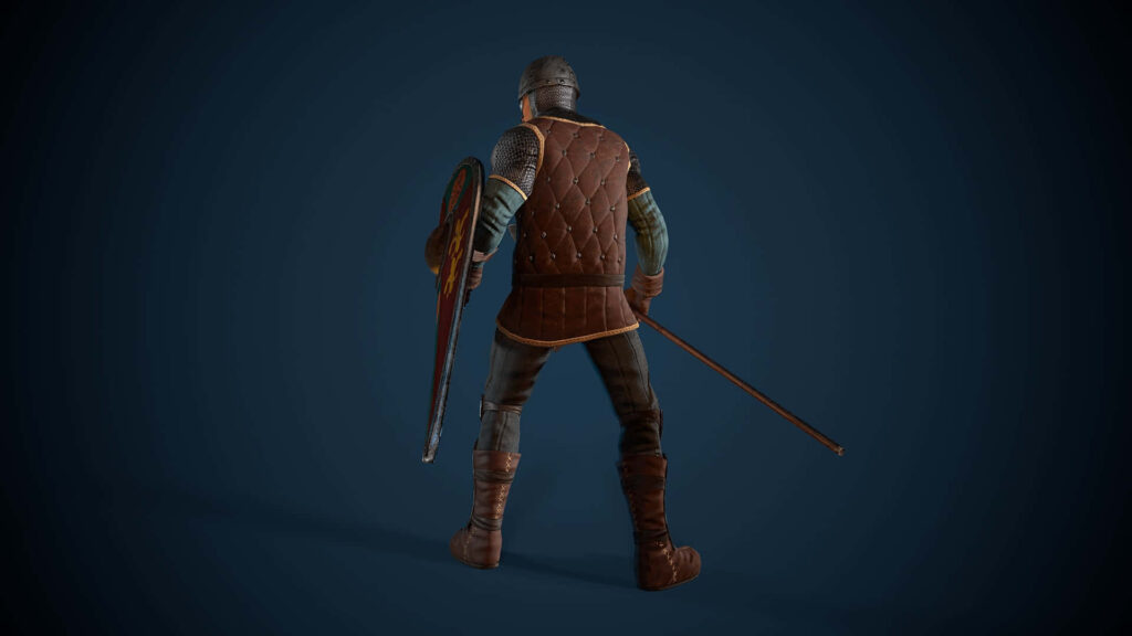 Medieval Knight in Armor with Sword and Shield - Mordhau Game Wallpaper Style