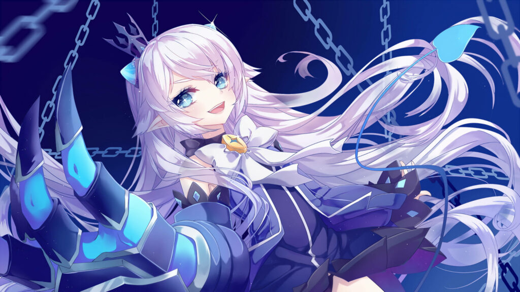 Enchanting Princess of Chains: Luciela R. Sourcream Embraces her Noblesse Nature in Elsword MMORPG's Breathtaking Anime Artwork Wallpaper