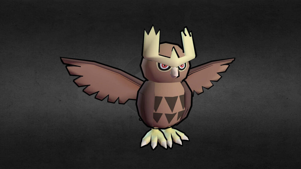 Noctowl Illustration Wallpaper: Dark Background & Sharp Eyes