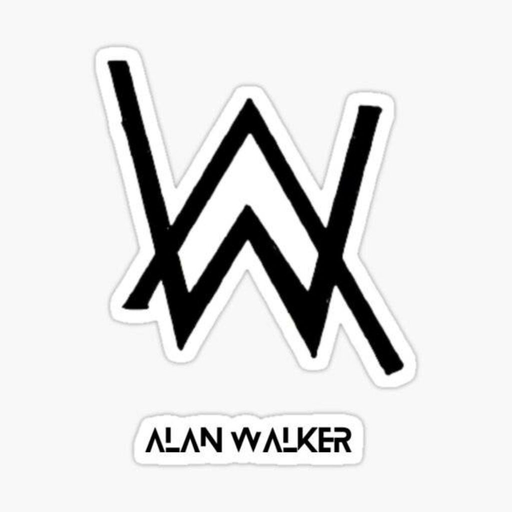 Minimalistic Monochrome Logo of Acclaimed DJ Alan Walker Wallpaper