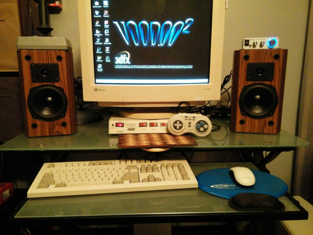Retro 90s Computer Wallpaper: CRT & Vintage Tech Setup