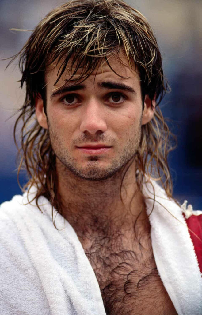 Nostalgic Andre Agassi Wallpaper: Youthful Charm & Sporty Vibe