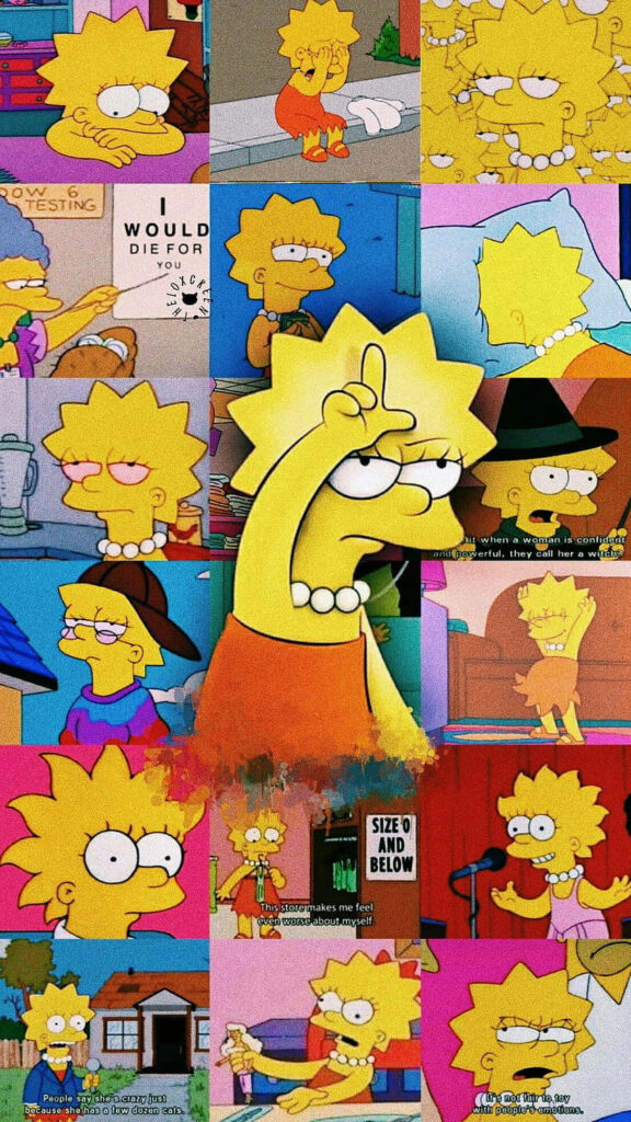 Nostalgic Lisa Simpson Wallpaper: Thoughtful Moments & Emotions
