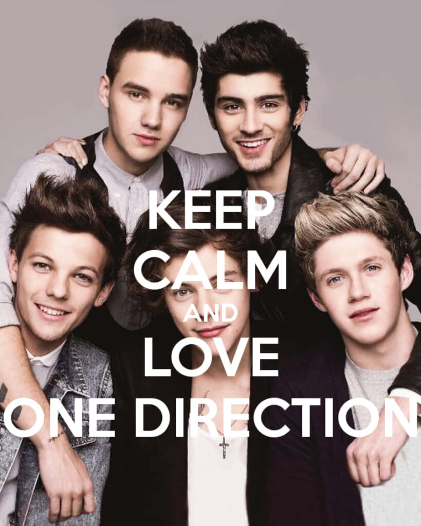 1D's Nostalgic iPhone Wallpaper: Feel the Love with 'Keep Calm and Love 1 Direction'
