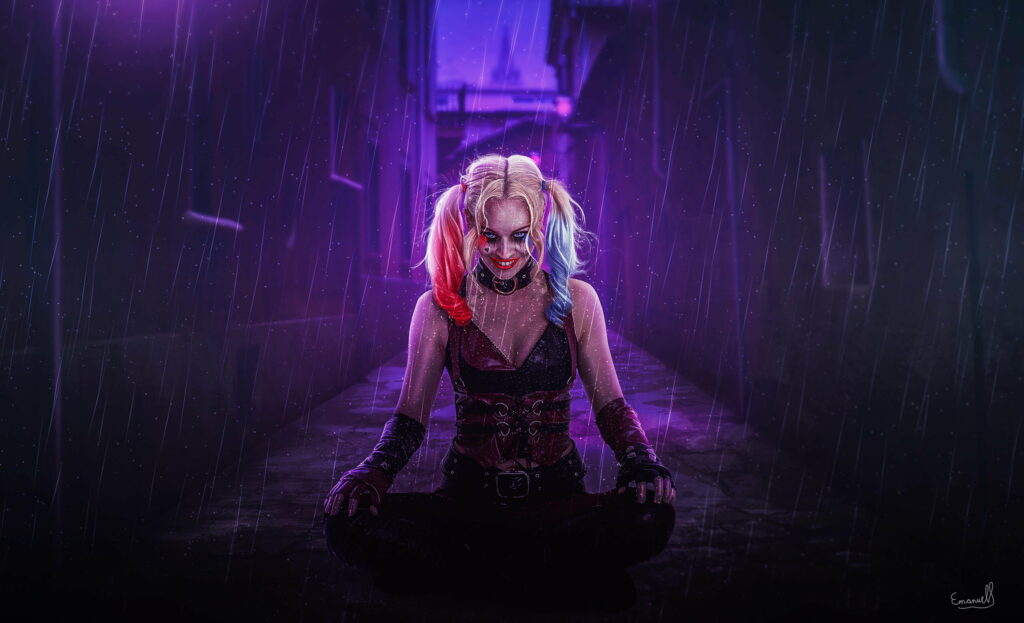 Infamous Vixen: Captivating Harley Quinn in Stunning HD Wallpaper