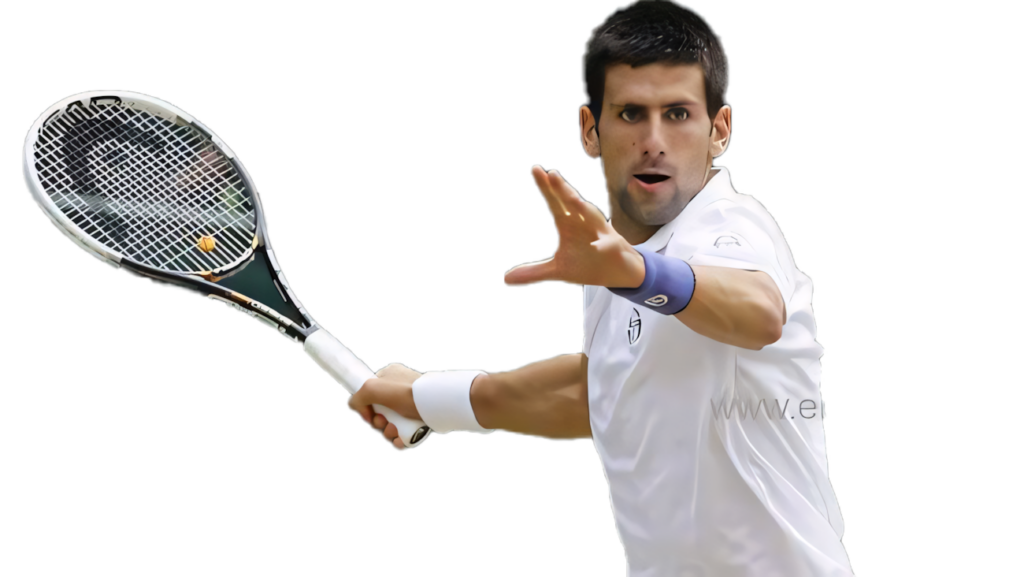 Dynamic Wallpaper: Novak Djokovic in Action - Tennis Match Focus